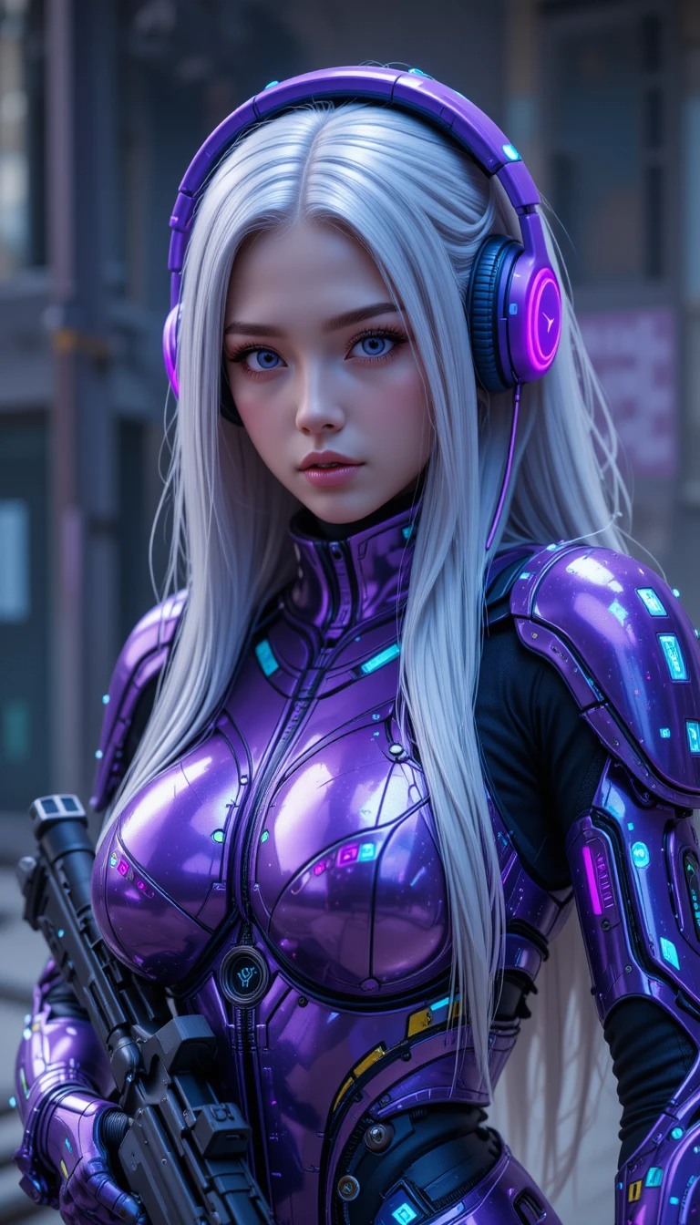 Metal Violet Segmented Armor