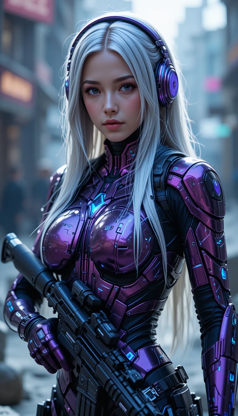 Metal Violet Segmented Armor