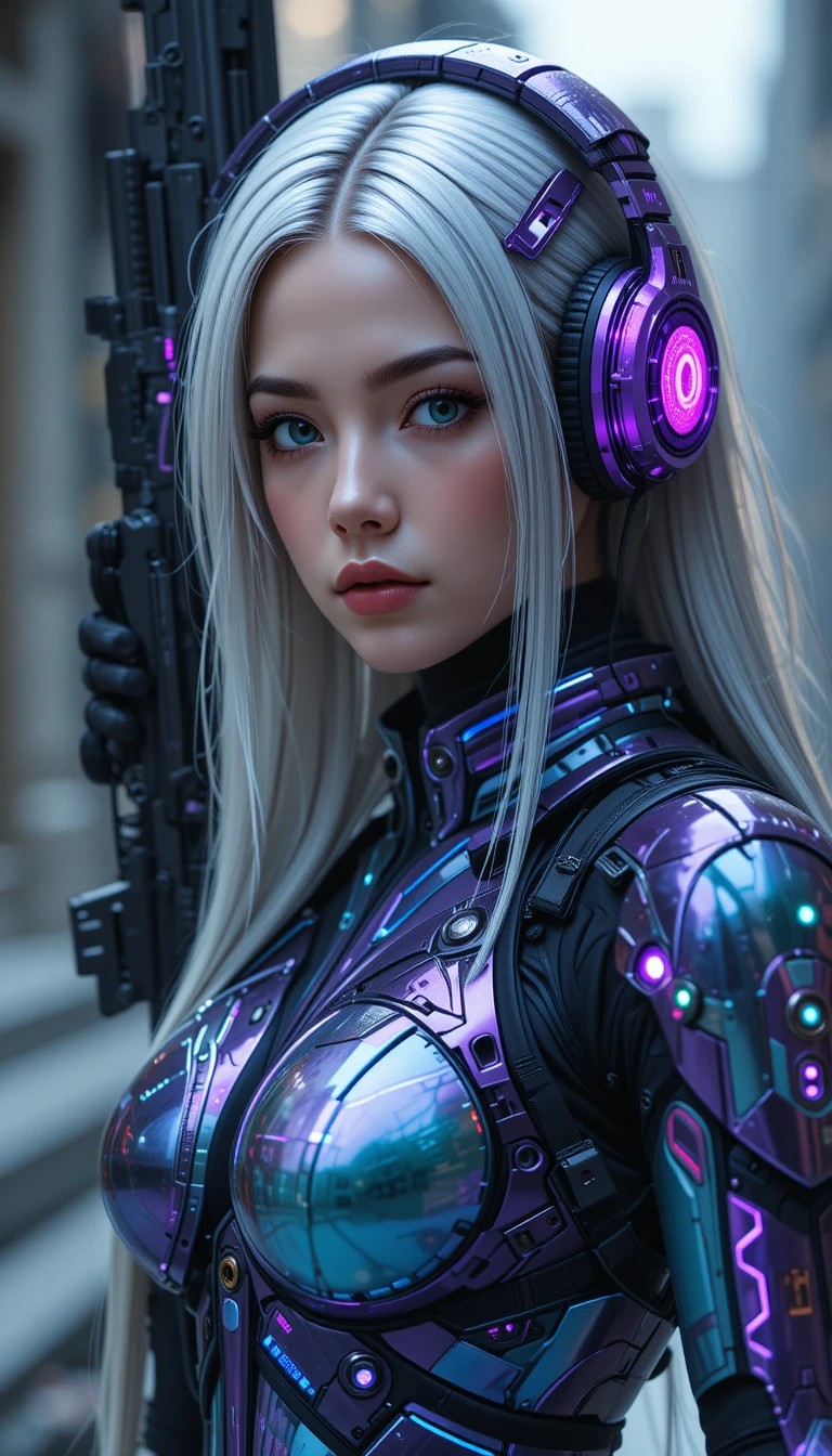 Metal Violet Segmented Armor