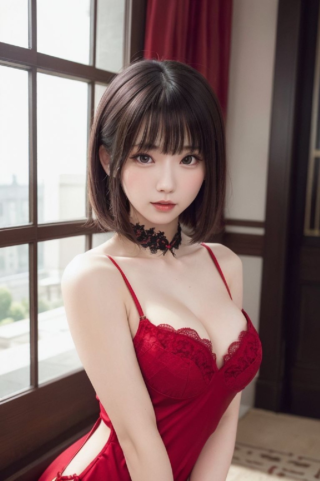 Sexy AI cosplayer in cheongsam