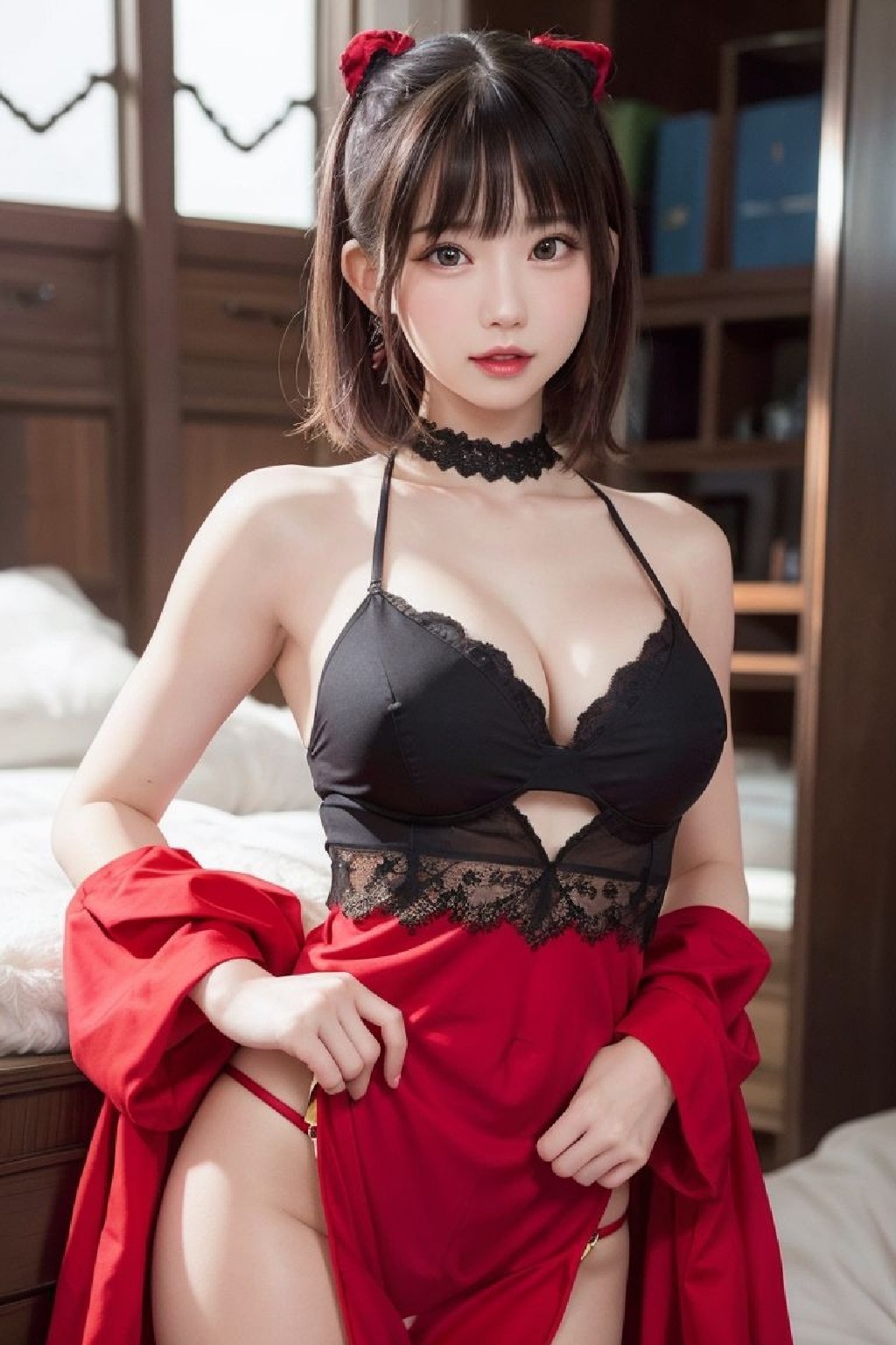 Sexy AI cosplayer in cheongsam