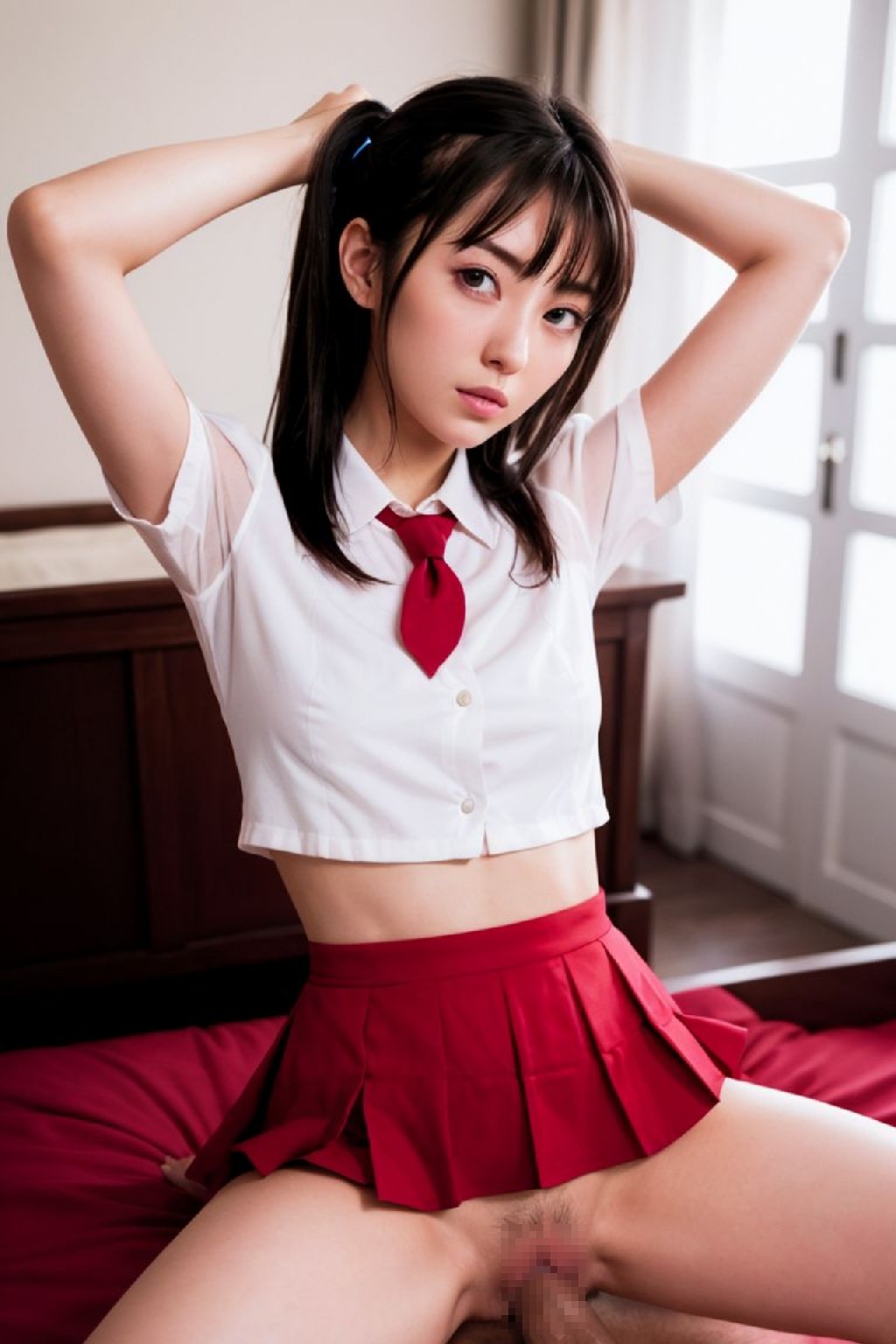 High School Girls Uniform AI Cosplayer Sexy Illustration