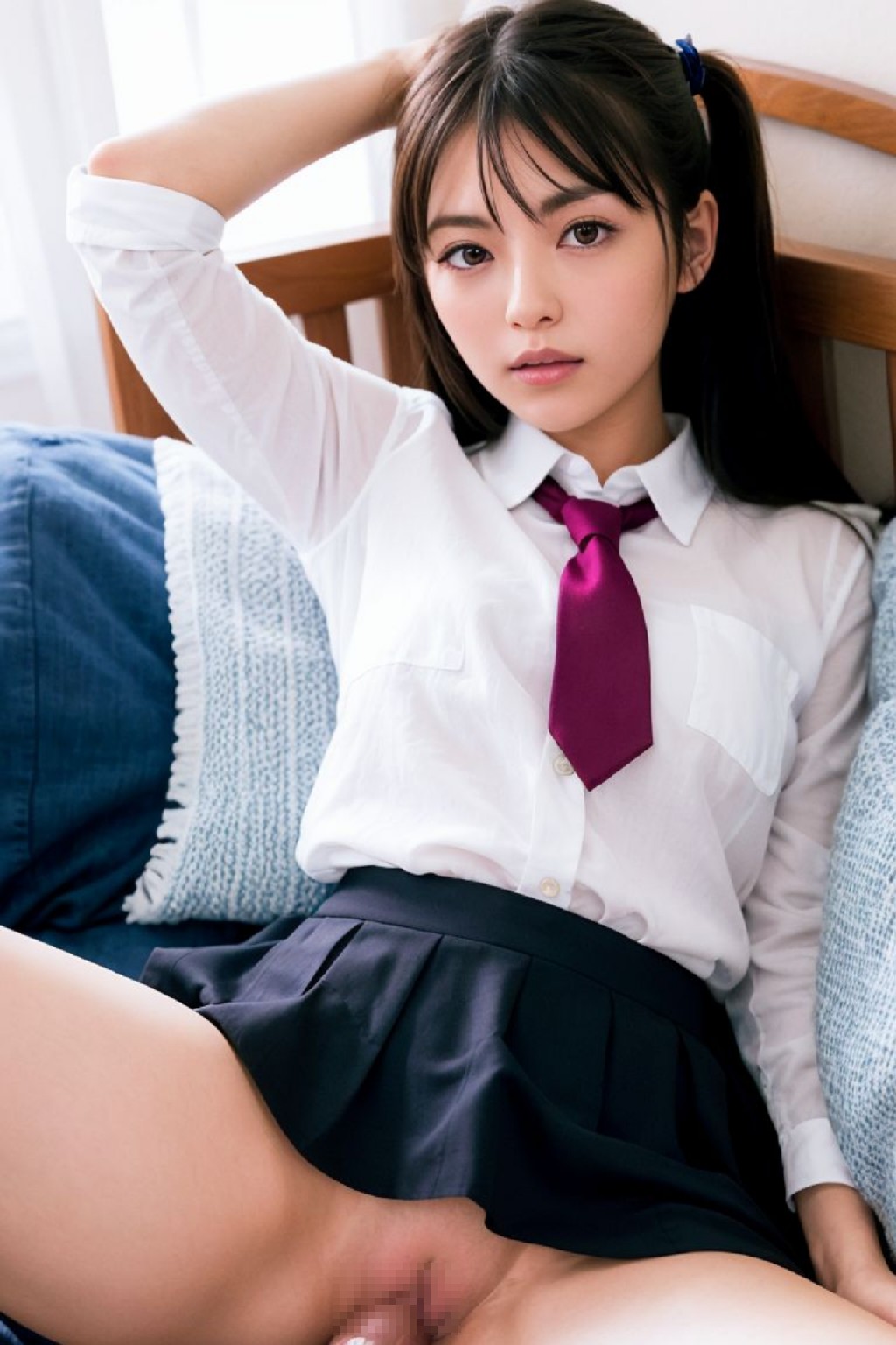 High School Girls Uniform AI Cosplayer Sexy Illustration