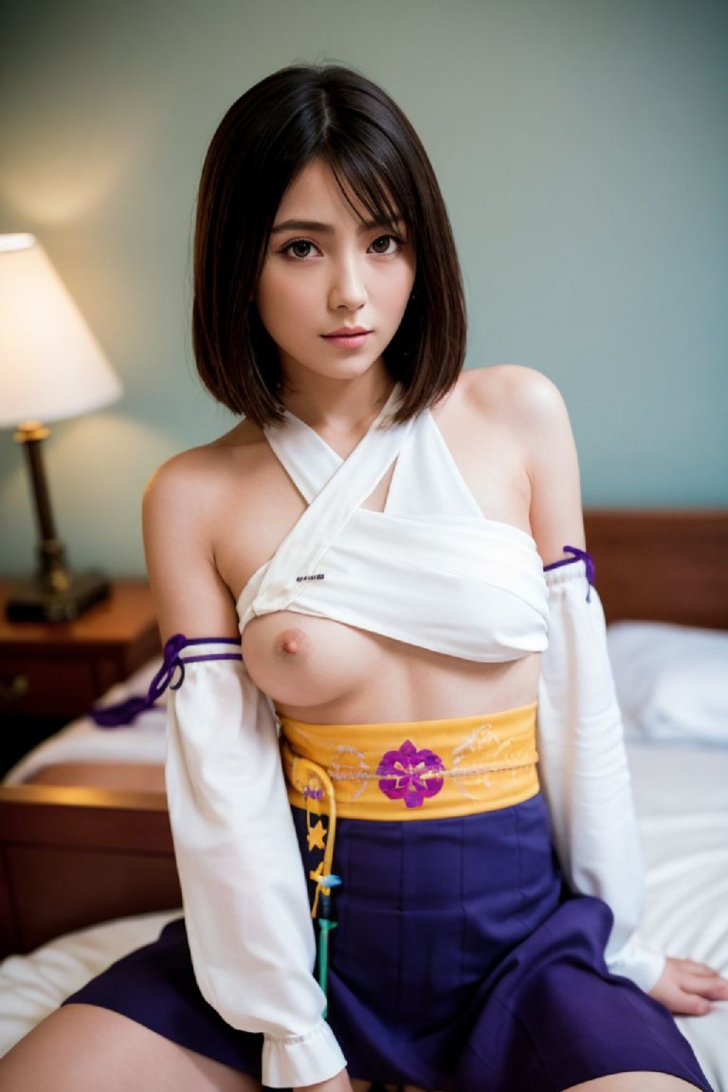 Final Fantasy 10 Yuna AI Cosplayer Sexy Illustration