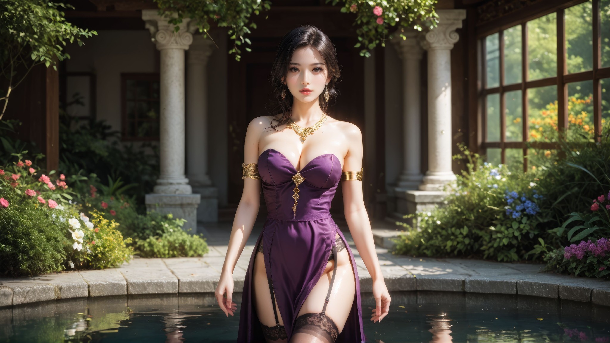 Girl purple dress Standard (pony)