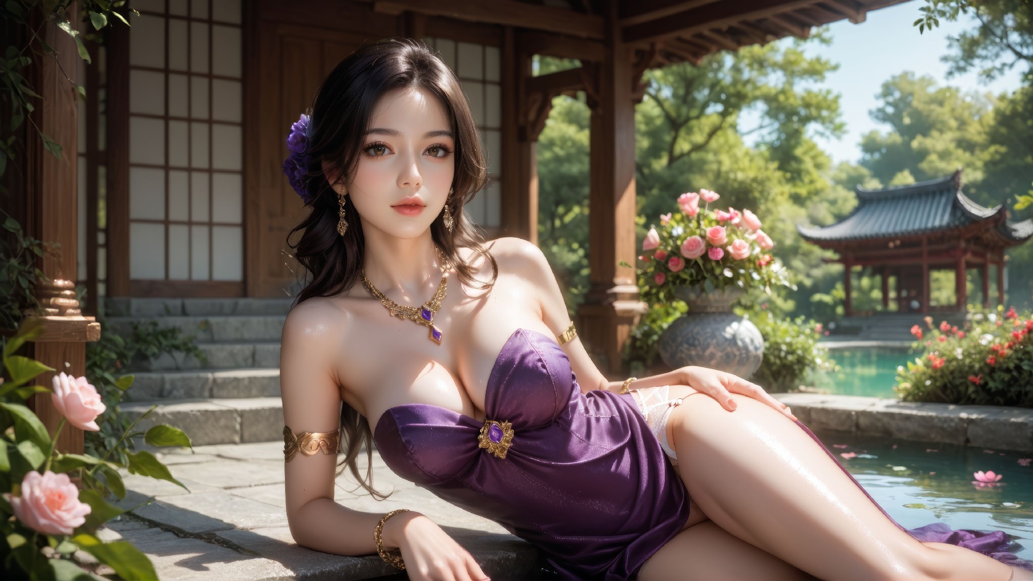 Girl purple dress Standard (pony)