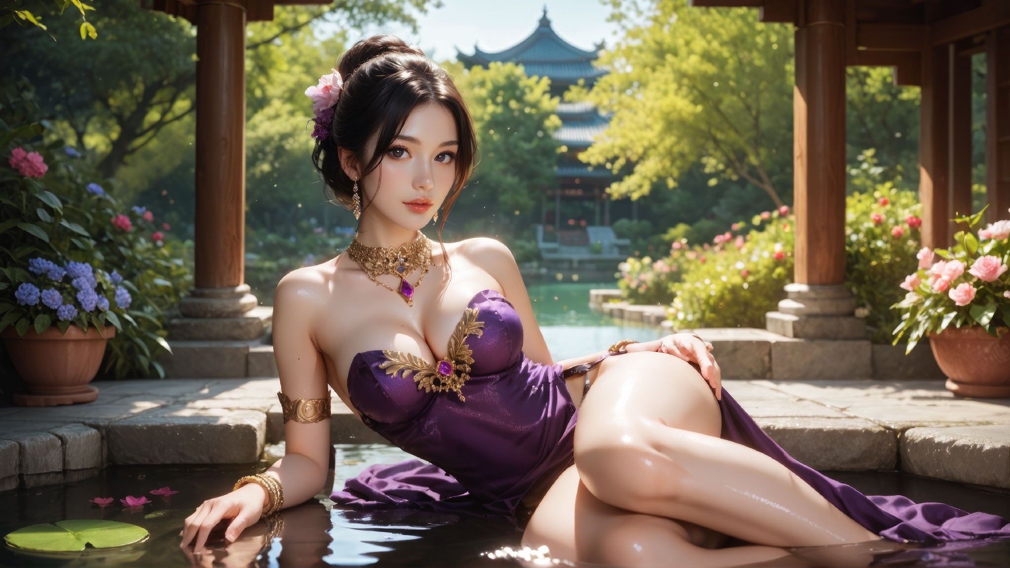 Girl purple dress Standard (pony)