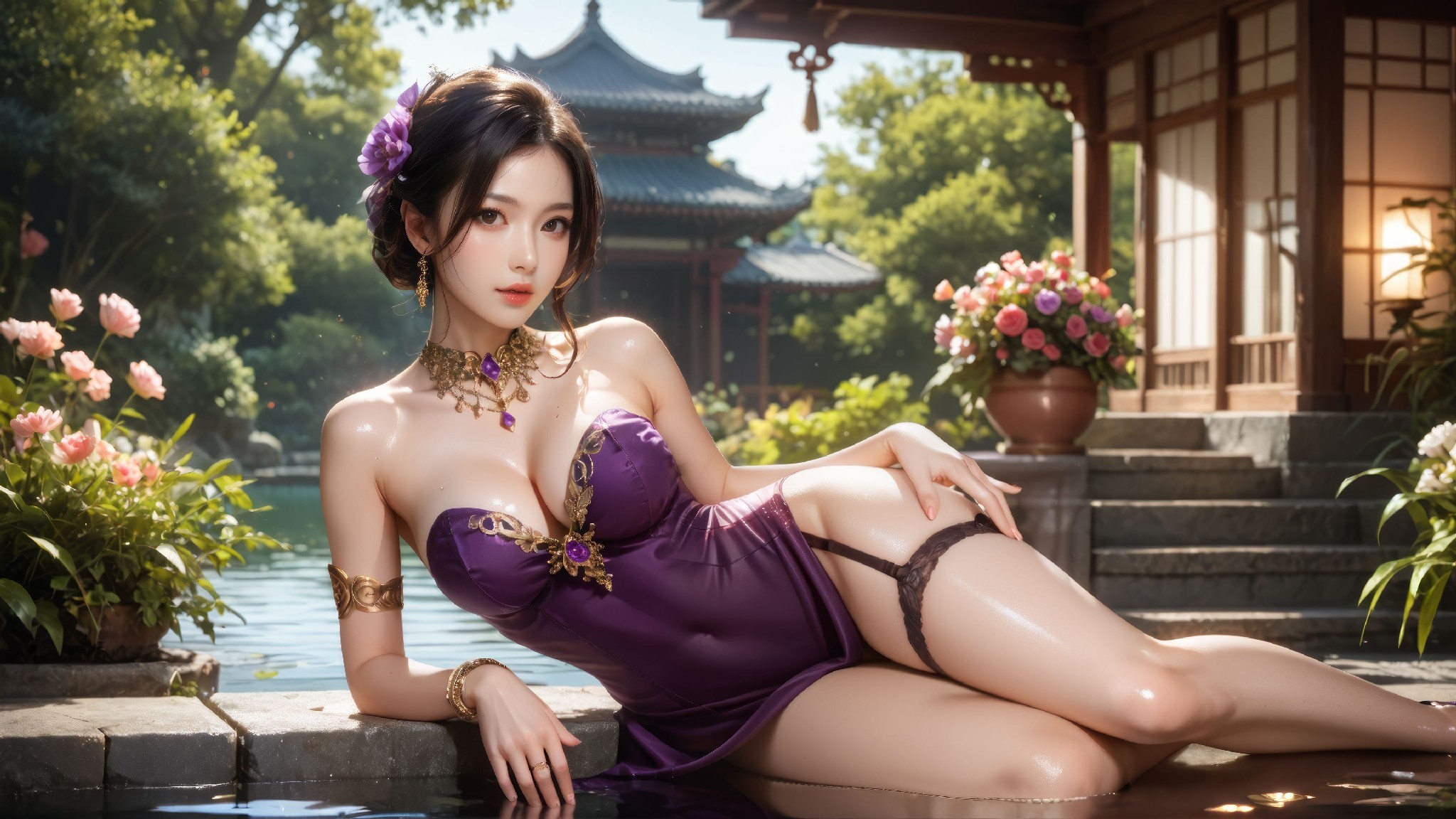 Girl purple dress Standard (pony)