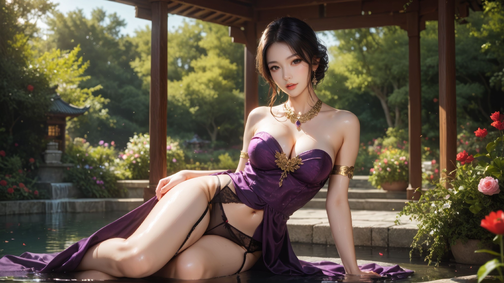 Girl purple dress Standard (pony)