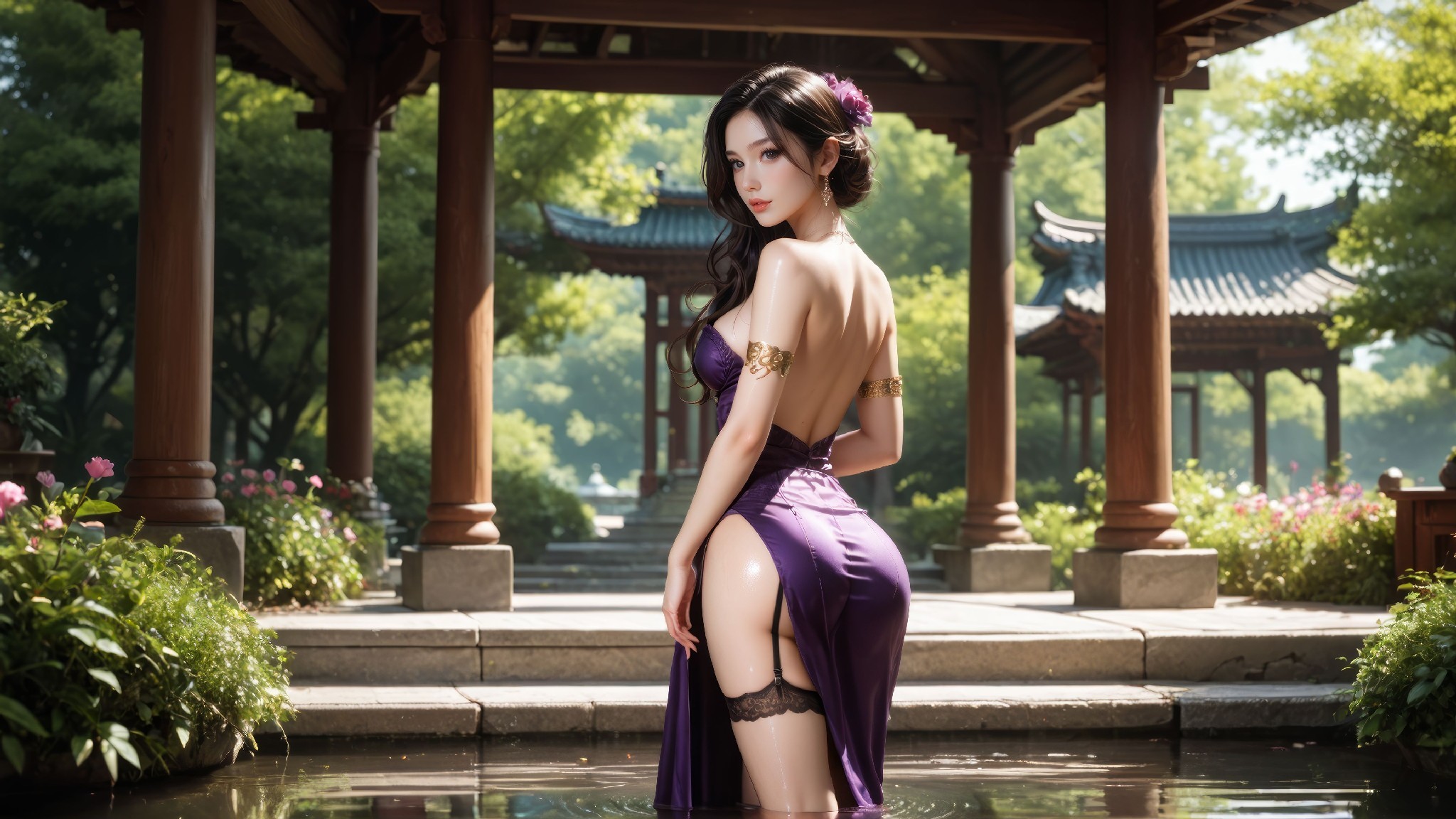 Girl purple dress Standard (pony)