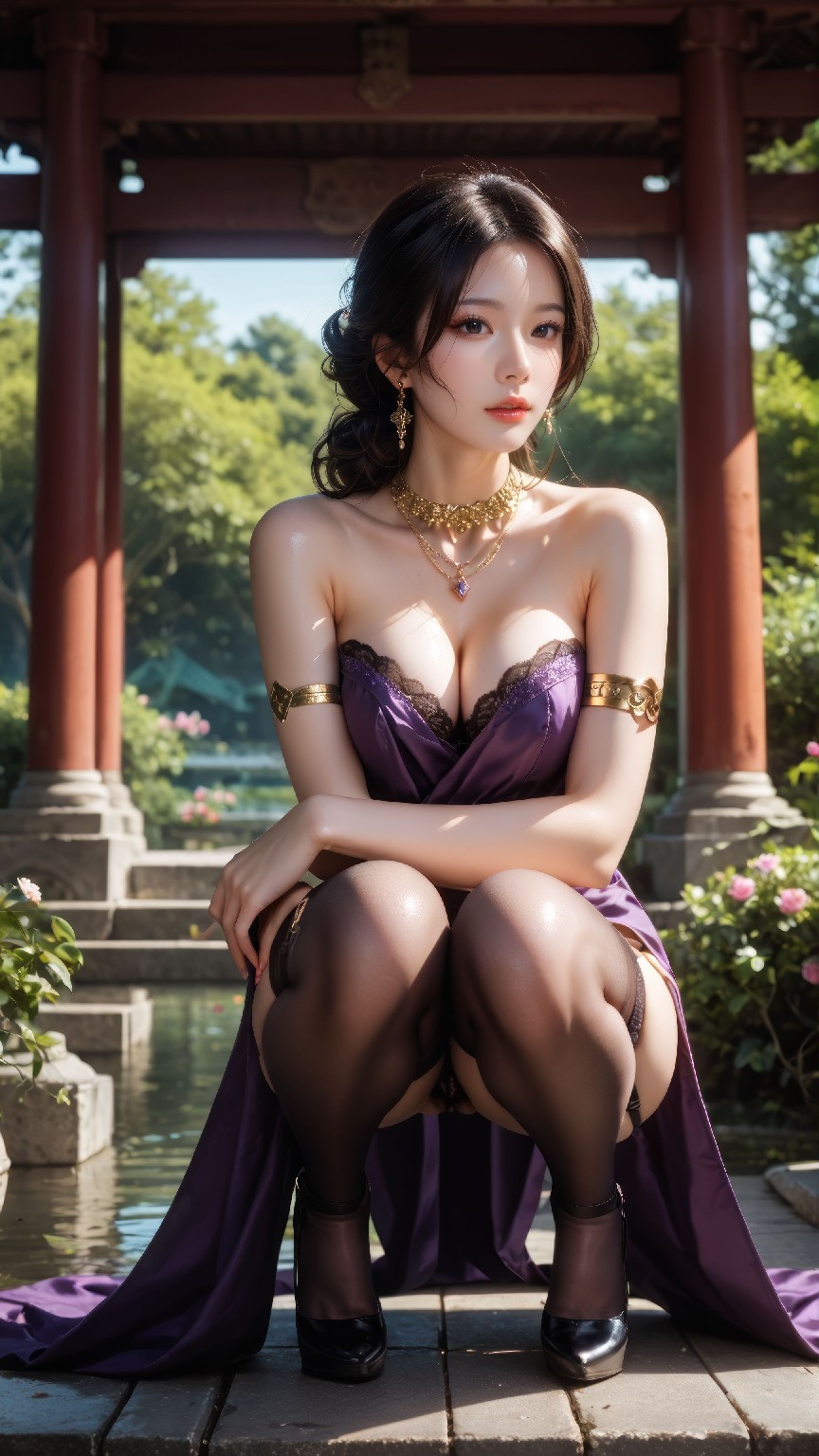 Girl purple dress Standard (pony)