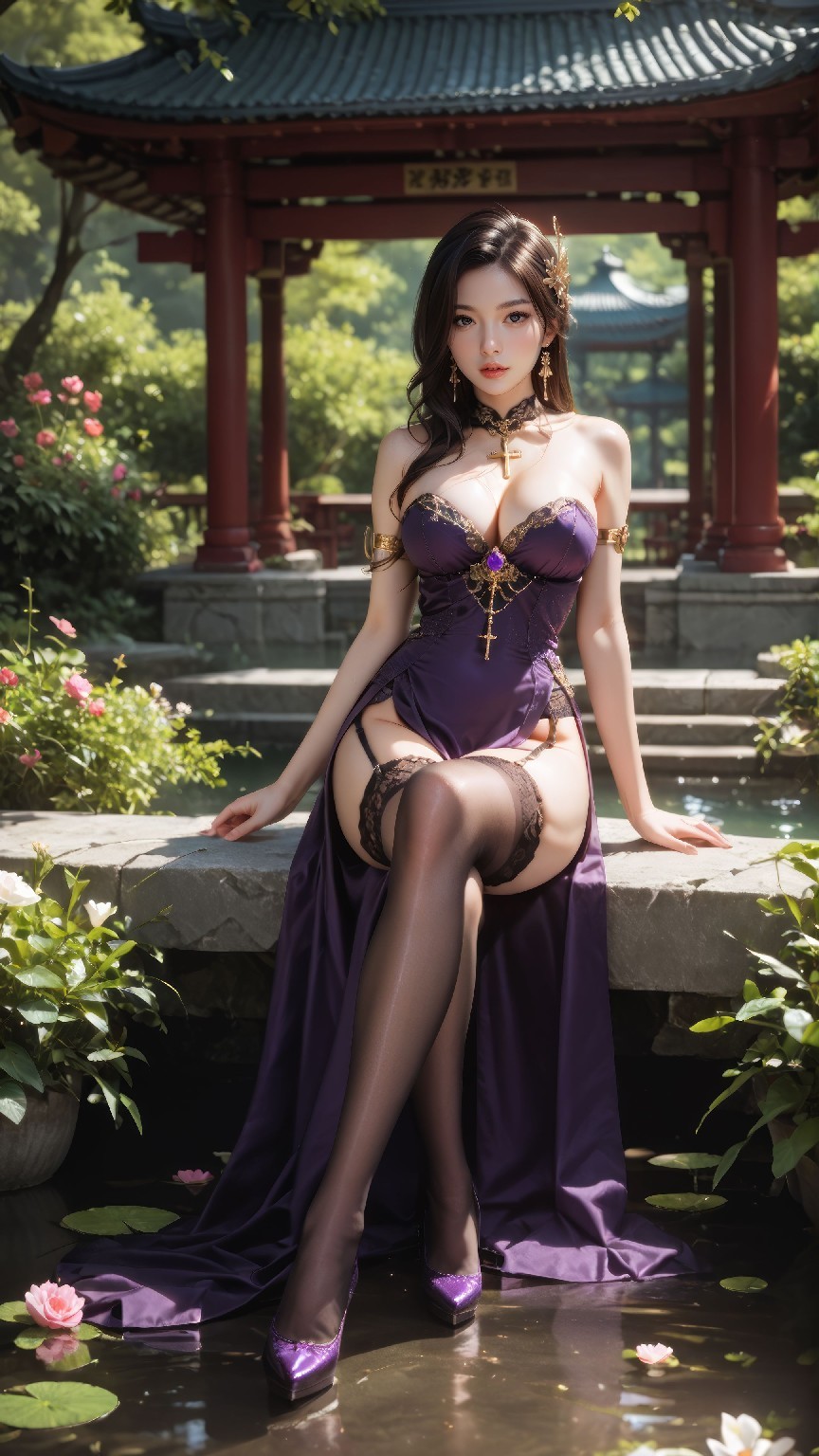 Girl purple dress Standard (pony)