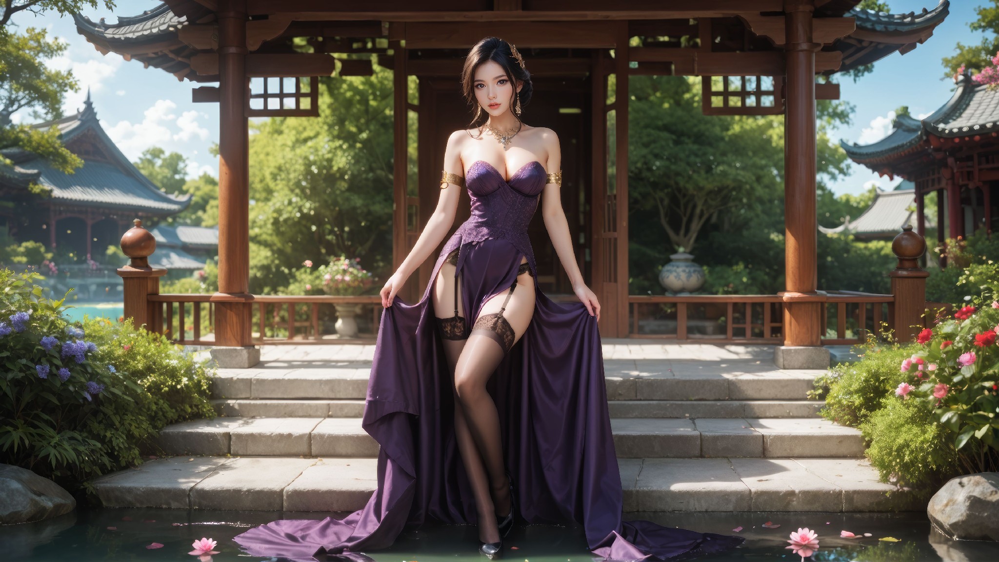 Girl purple dress Standard (pony)