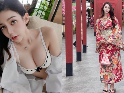 日式老街出現「和服正妹」太漂亮！「Miko米可」膚白貌美還有性感好身材！