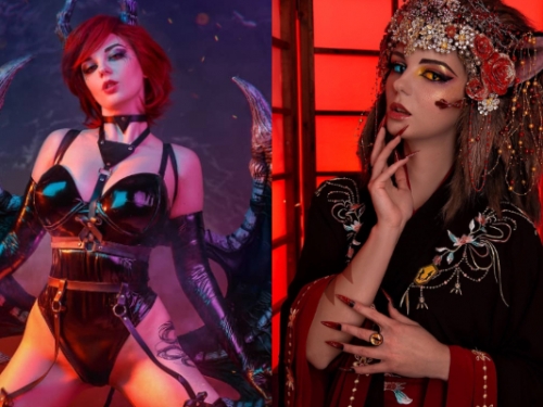 正妹Coser異色瞳邪惡勾引　黑化後的「美艷魔女」造型一出擄獲網友身心