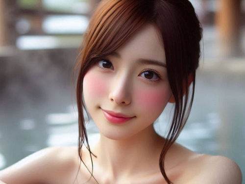 各國的妹子泡溫泉