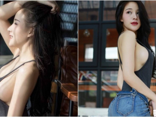 好兇猛喔！「背心爆乳妹」不穿內衣就出門！「渾圓飽滿」側乳外放路人都不敢看！