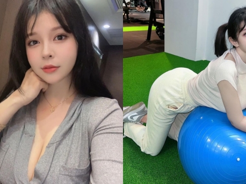 木瓜姊姊「Mandi香菱」健身狂拍照，「乳壓瑜伽球」Q彈份量太驚人！