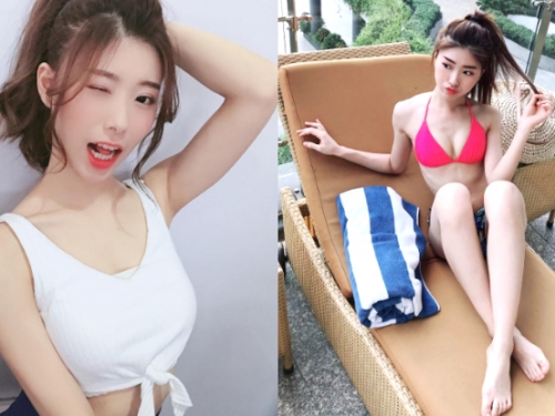 存在感爆棚的方法！「橘ㄦOrangelaii」粉色比基尼下的彈嫩濠溝，男粉見狀都立馬告白了！