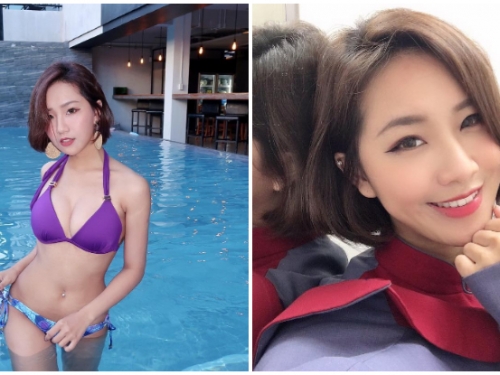 走出泳池就是要有氣勢！「正妹空姐」Kiona一頭俏麗短髮與火辣身材展現女王霸氣