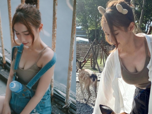 大暑將至！清新正妹「柯姿Kzi」垂掛兩袋消暑聖飲，性感斑比讓男粉搶領養！