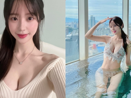 隱乳系甜姐兒「解放白嫩美胸」，「水嫩誘惑肌」福利超讚！