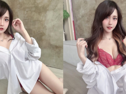 甜萌小隻馬「Mimi 佳佳兒」男友襯衫當戰袍　解扣露美胸太誘惑