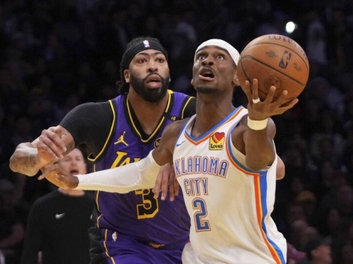 NBA》詹皇、AD都熄火 SGA飆36分率雷霆擊敗湖人