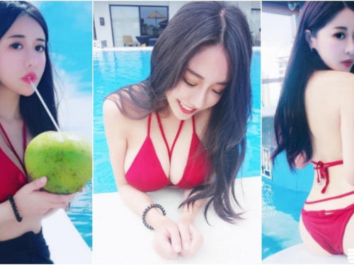 比椰子大！甜美正妹海邊秀「巨大白乳」！完美身材＋蜜桃臀原來是「診所小護士」！