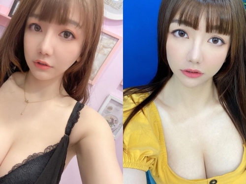 大眼正妹「優熙」低胸裝好有溫柔感，白嫩膚質特別誘人！