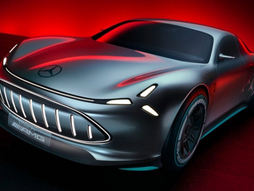 賓士最新「煞氣鯊魚頭」純電概念跑車登場：Vision AMG