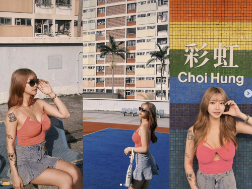 台女港鐵當眾「換衣服」還PO爆乳影片 當地人讚：香港歡迎妳