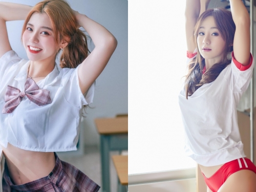 3位超性感「高校制服學妹」，教室裡一言不合就脫衣！
