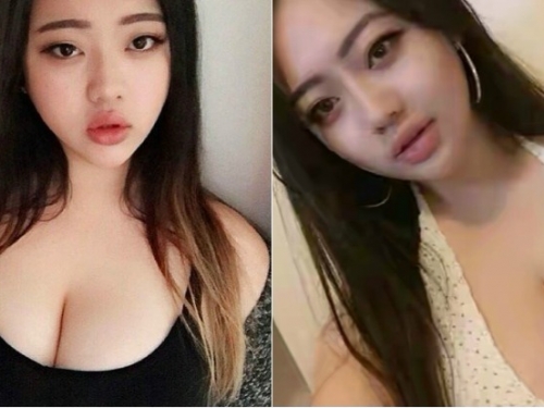 吃不消！大奶妹「爆乳夾筆」令人快窒息，「深邃乳溝」無限延長看不見底！