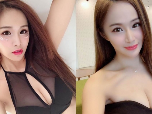 長腿正妹SG「Kerina Chang」，黑色低胸裝展現「飽滿美乳」！