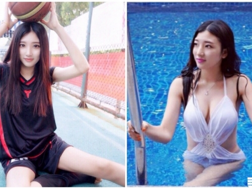 九頭身「性感籃球女神」！　脫下球衣...原來是隱乳系正妹！