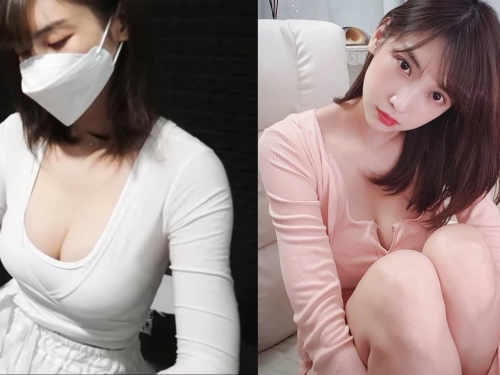 超巨口罩妹「임이지」彈鋼琴雪乳亂晃　彈一半大解放「露出真相」讓人驚呆