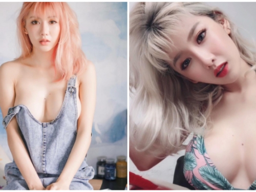 工作褲94要這樣穿！「巨乳正妹」中空工作褲肩帶還掉一邊，滿滿暗示讓你蠢蠢欲動！
