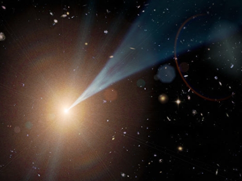 天文學家發現：數億光年外黑洞噴流轉向地球
