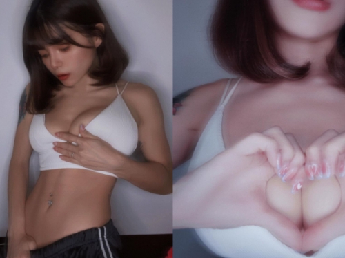 奶奶有心了！性感小野馬「容容Rong」大秀腹肌，推擠長輩送上「乳香愛心」！