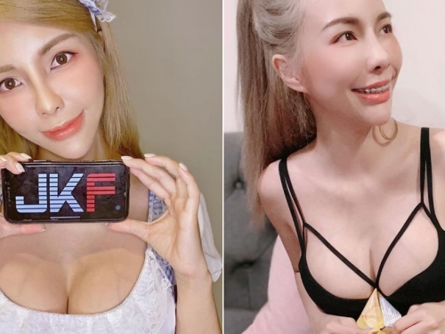 青筋奶最讚！吃貨女友「CC.西西」邊練挺翹蜜桃邊猛吃，火辣豪乳大方爆出！