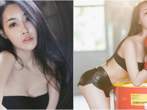 「爆乳拳擊館」長髮正妹出沒！性感揮拳「雪白側乳」搶盡鋒頭！對手一看先認輸啦！