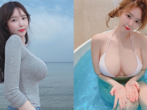 遮不住！肉感姊姊上圍「份量感十足」　包緊緊也看得出有多大
