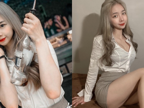 台北夜店「巨乳甜妹調酒師」出沒！圓圓大眼和「兇猛曲線」讓人好想喝她的酒～