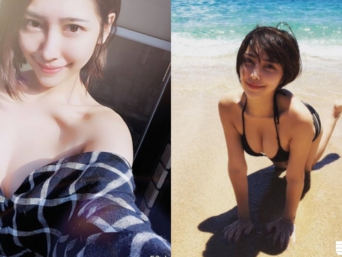看到奶子在跳舞呀！「白皙大奶妹」低胸爆乳好火辣，「倒奶視角」讓人完全受不了呀！