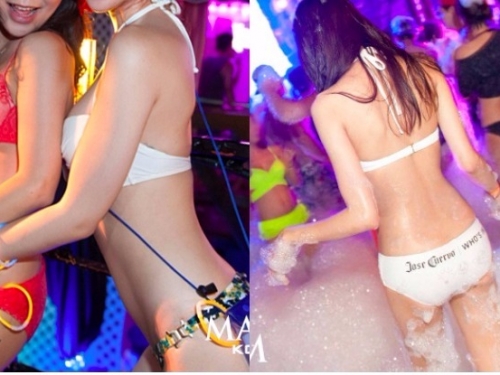 萬人擠破！比基尼辣妹瘋「泡泡浴」，加碼「以乳代酒」一頭埋進好助興