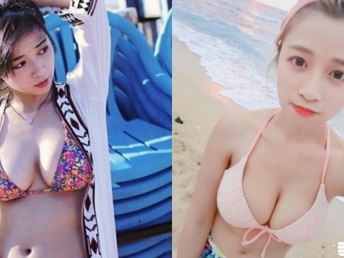 超豪華ω奶！正妹「胸前好重」圓圓滿滿太立體，海邊「劇烈晃動」網：比浪更洶湧！