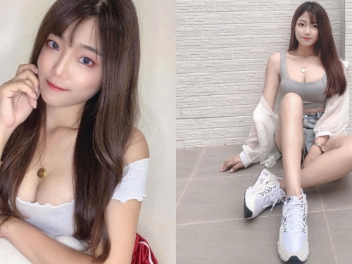 超甜美「平面設計師」雅臻，「黑絲長襪」讓腿控受不了，傲人美胸豐滿程度更狂！