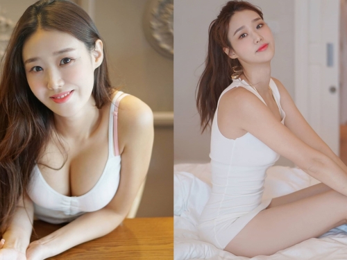 173公分巨乳大隻馬「허니하니」白嫩辣腿誘惑挑逗　超激短裙露「私密黑影」