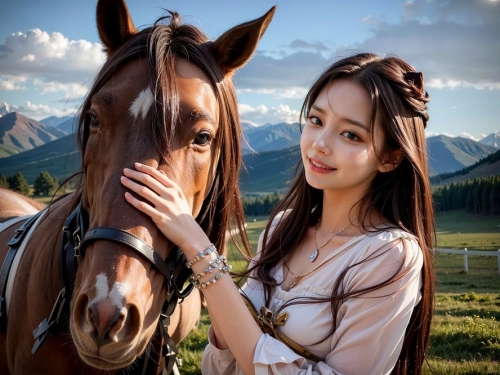 ★Patreon★ - Ash. Riding Horse Wallpaper Style